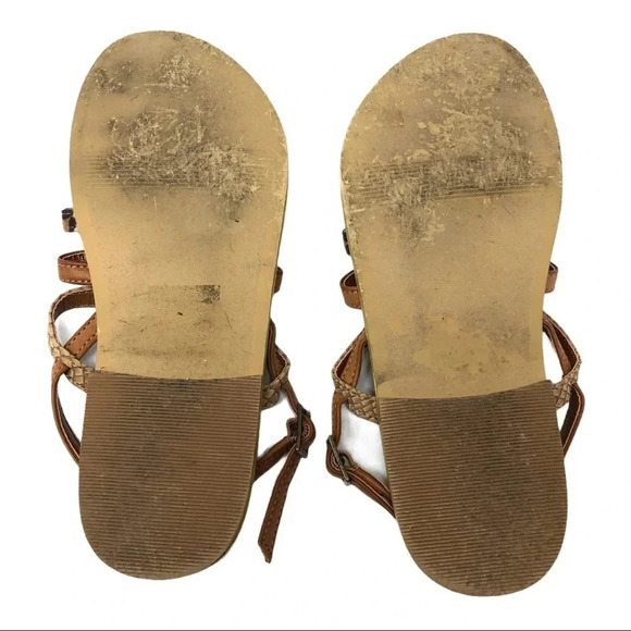 LAUREN CONRAD Tristan Multi Flat Boho Thong Animal Print Lattice Sandals - Picture 5 of 6